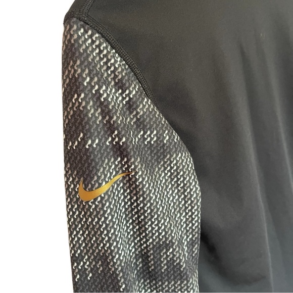 Nike Pro Womens Dri Fit Black Half Zip Pullover Size Large Running Workout - Picture 2 of 7